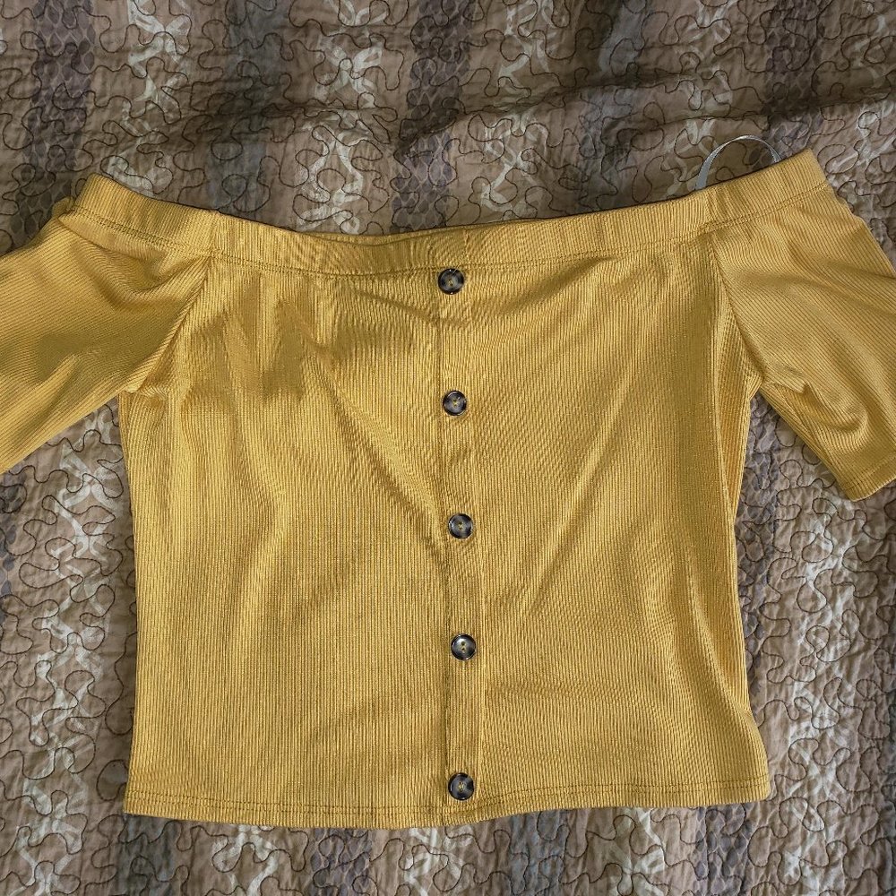 Off the shoulder crop top